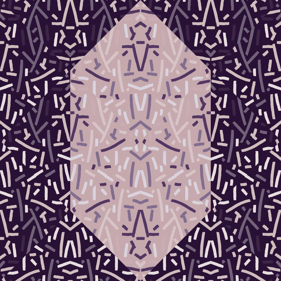 Creative tribal mosaic seamless pattern. Abstract geometric ethnic tile. Hand drawn lines vintage ornament. vector