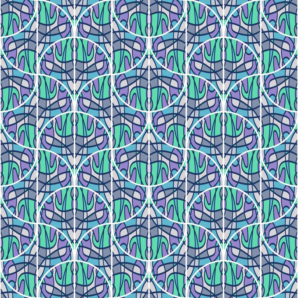 Seamless pattern in the form of a mosaic in retro style. Decorative abstract vintage ornament. vector