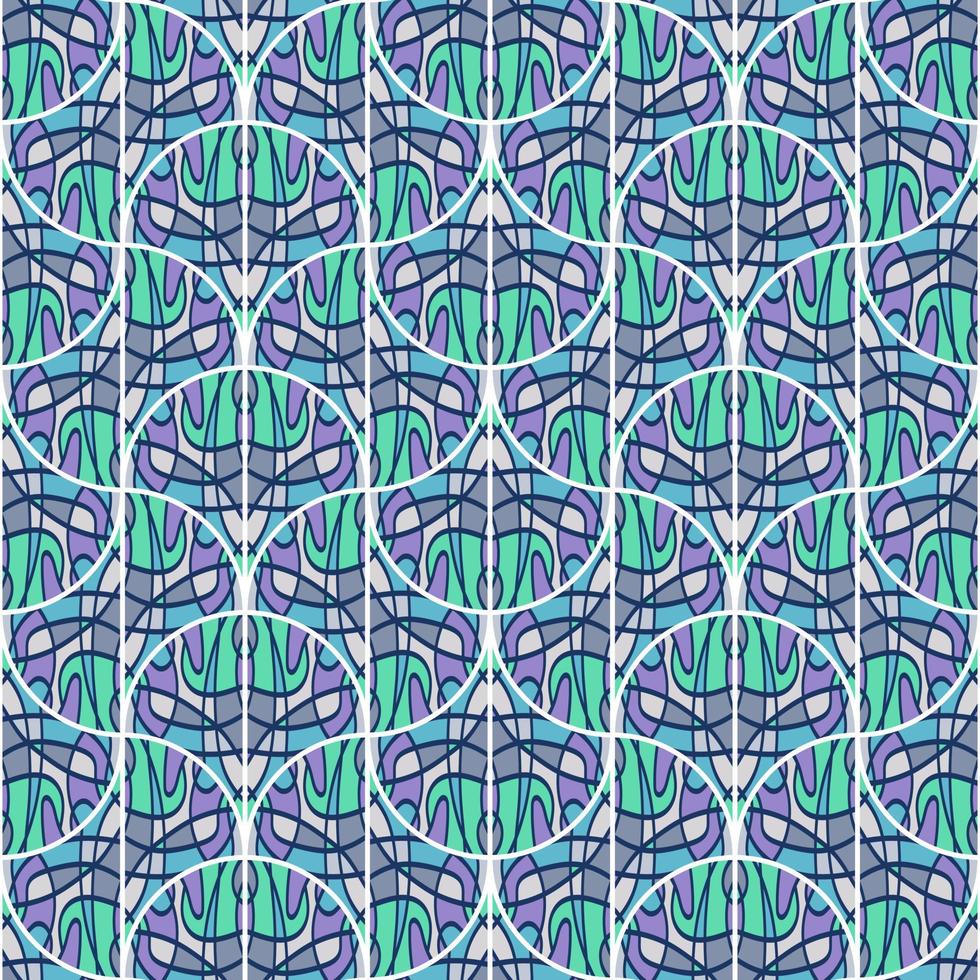 Seamless pattern in the form of a mosaic in retro style. Decorative abstract vintage ornament. vector