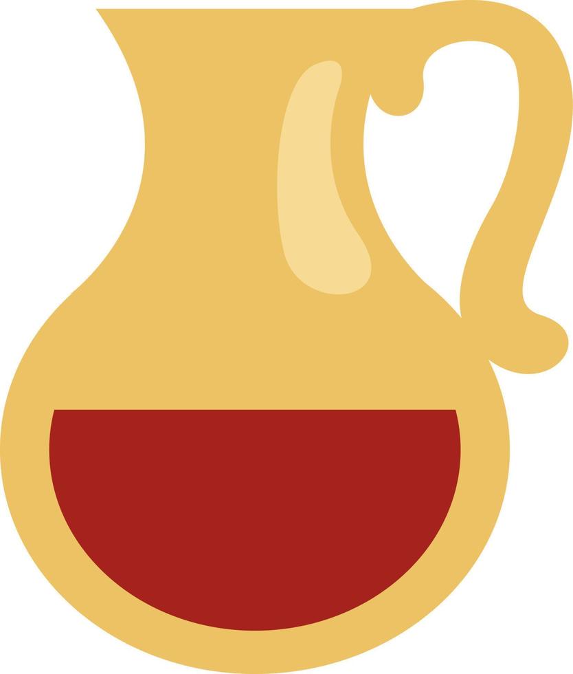 Wine kettle, illustration, vector on a white background.
