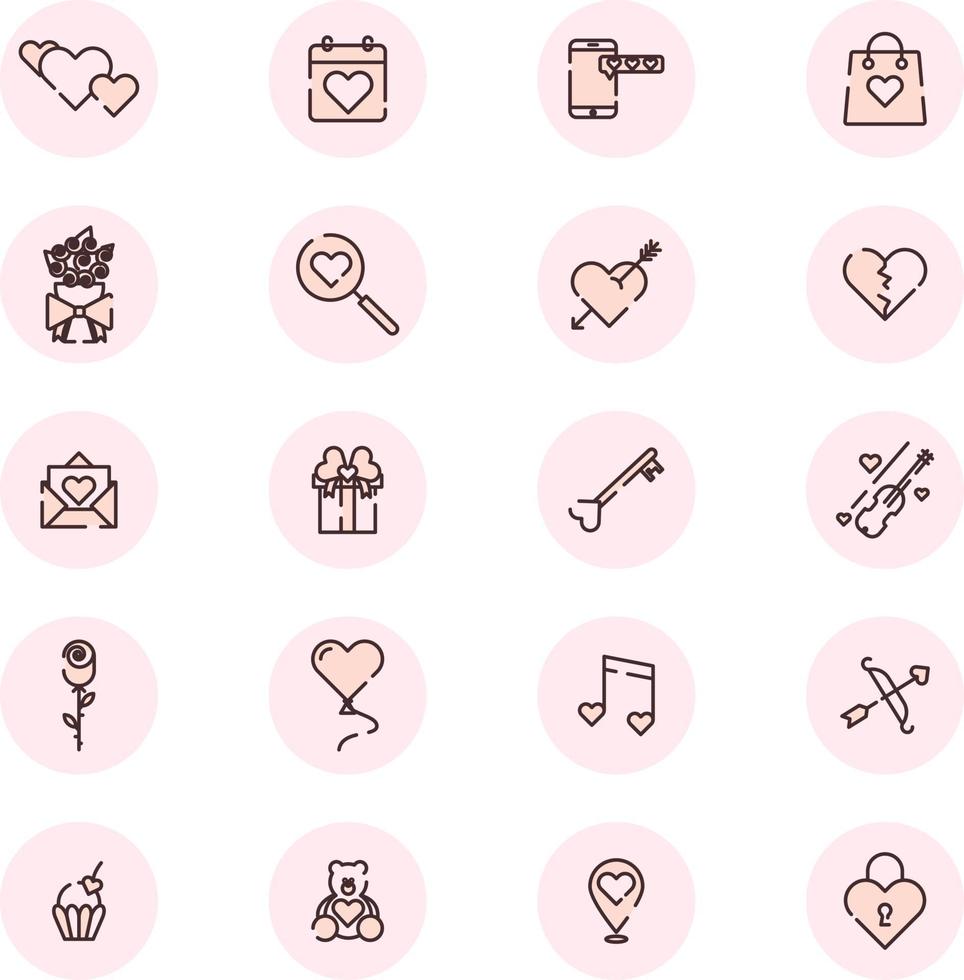 Valentine day celebration, illustration, vector on a white background.