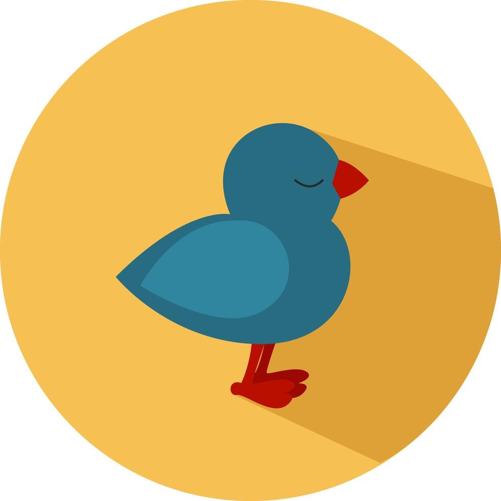 Blue bird, illustration, vector on white background.