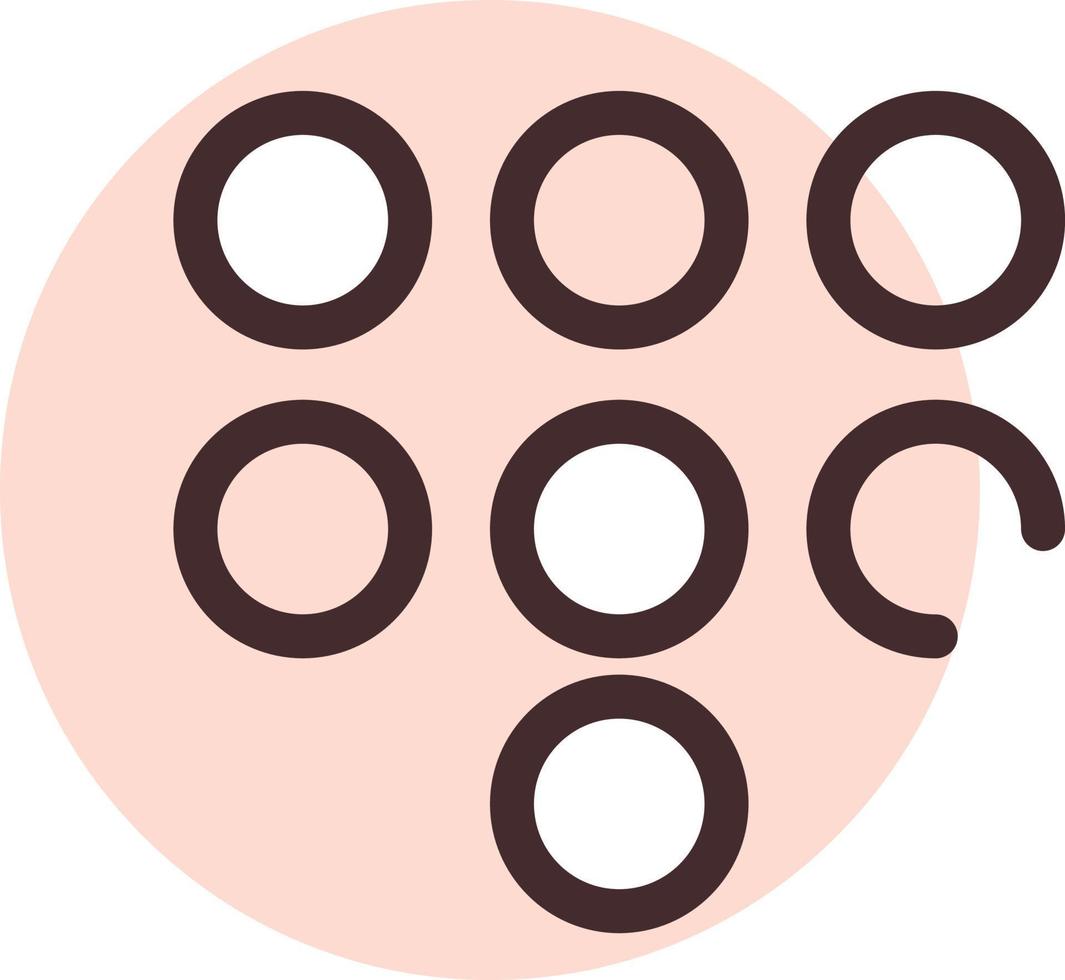 Number pad, illustration, vector, on a white background. vector
