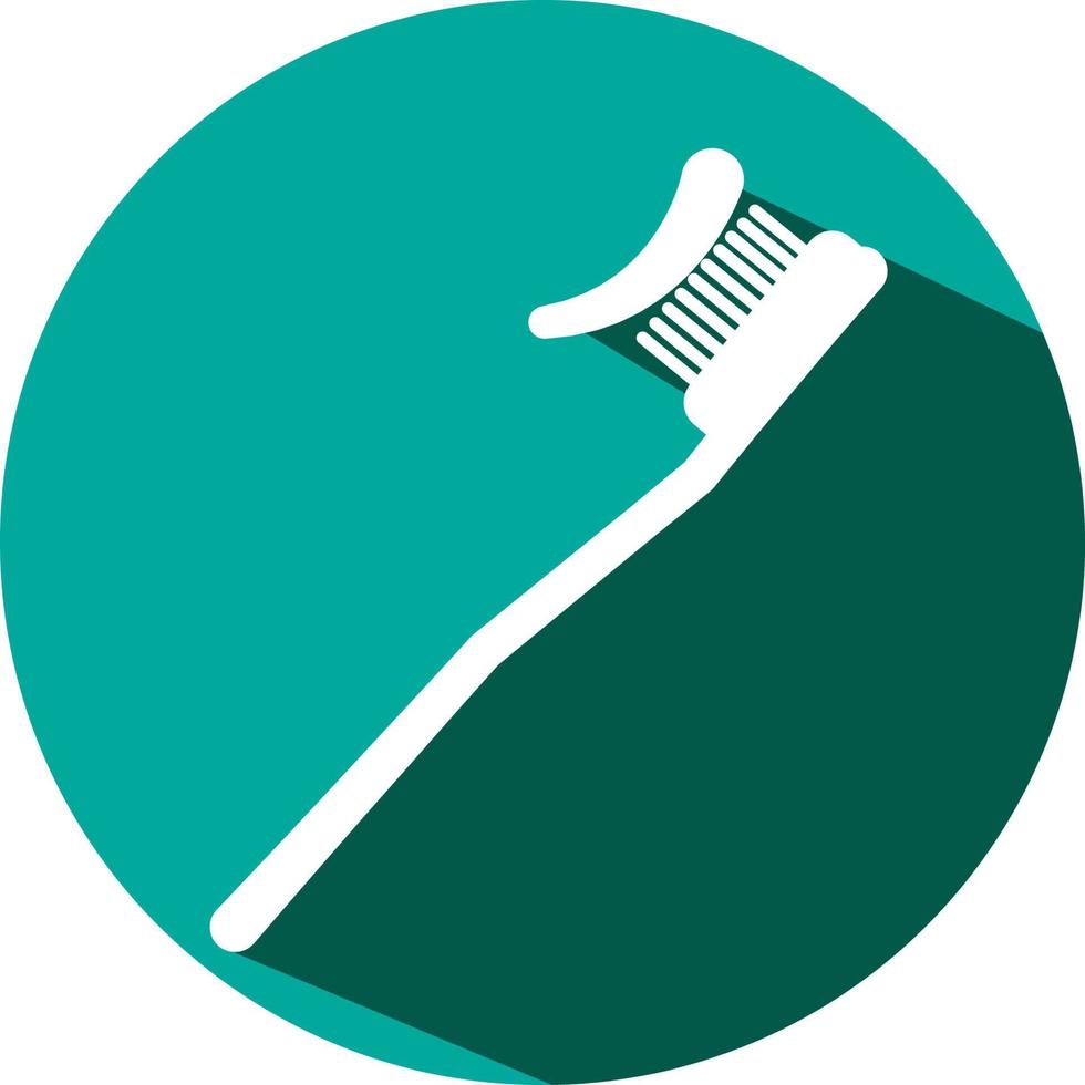 White toothbrush, illustration, vector on a white background.
