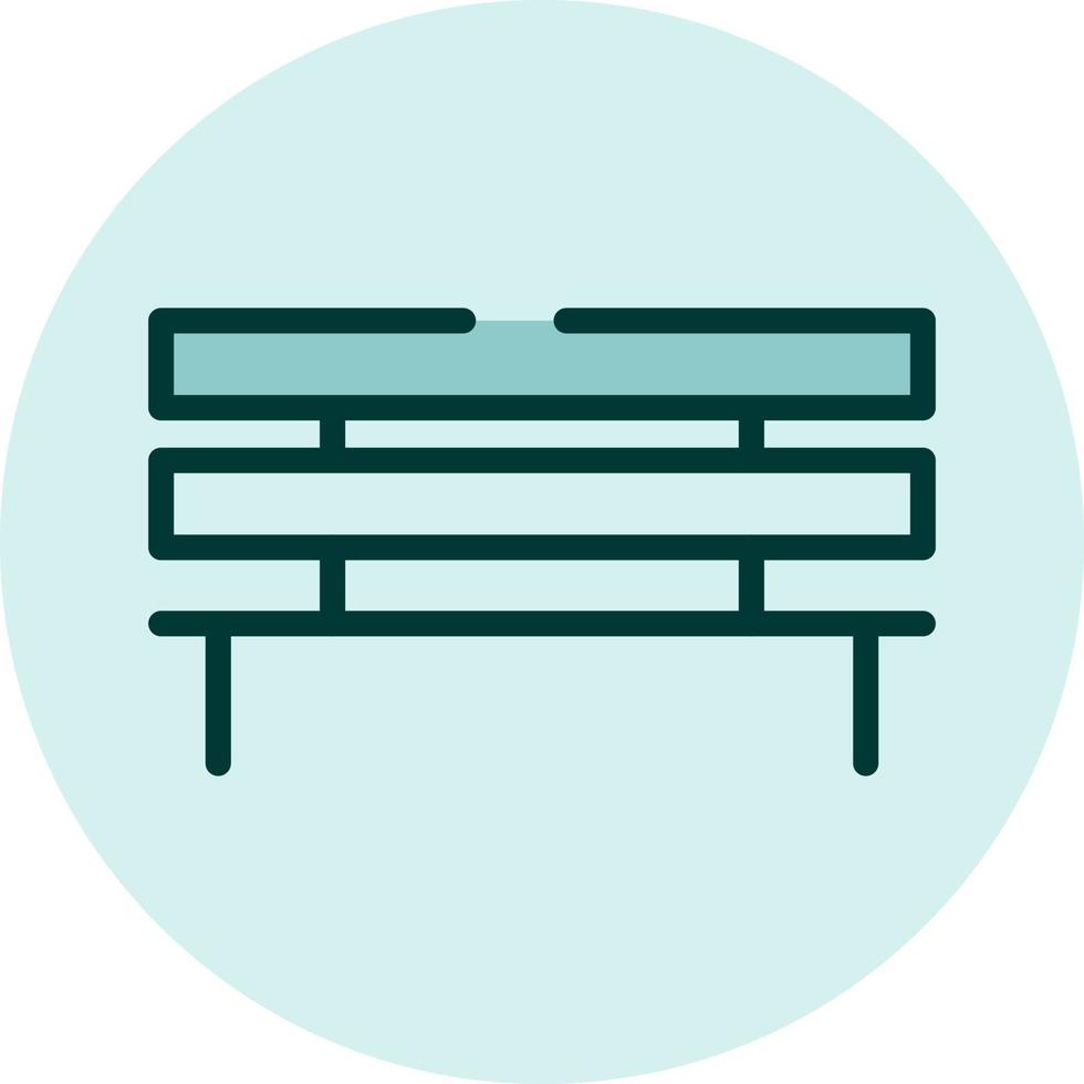 Park bench, illustration, vector on a white background.