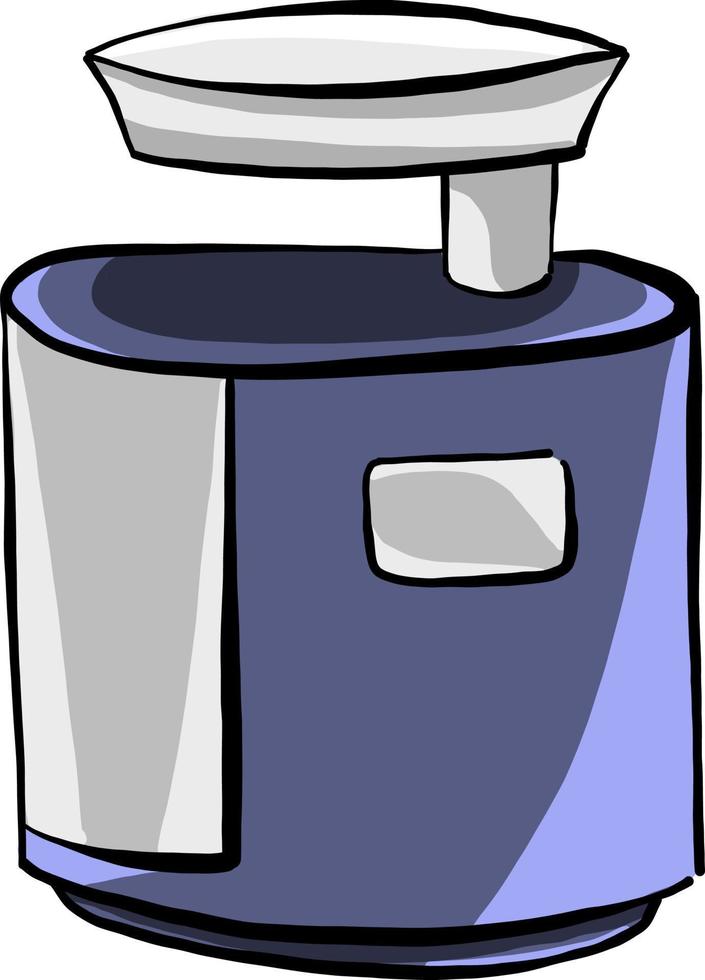 Blue juicer, illustration, vector on white background.