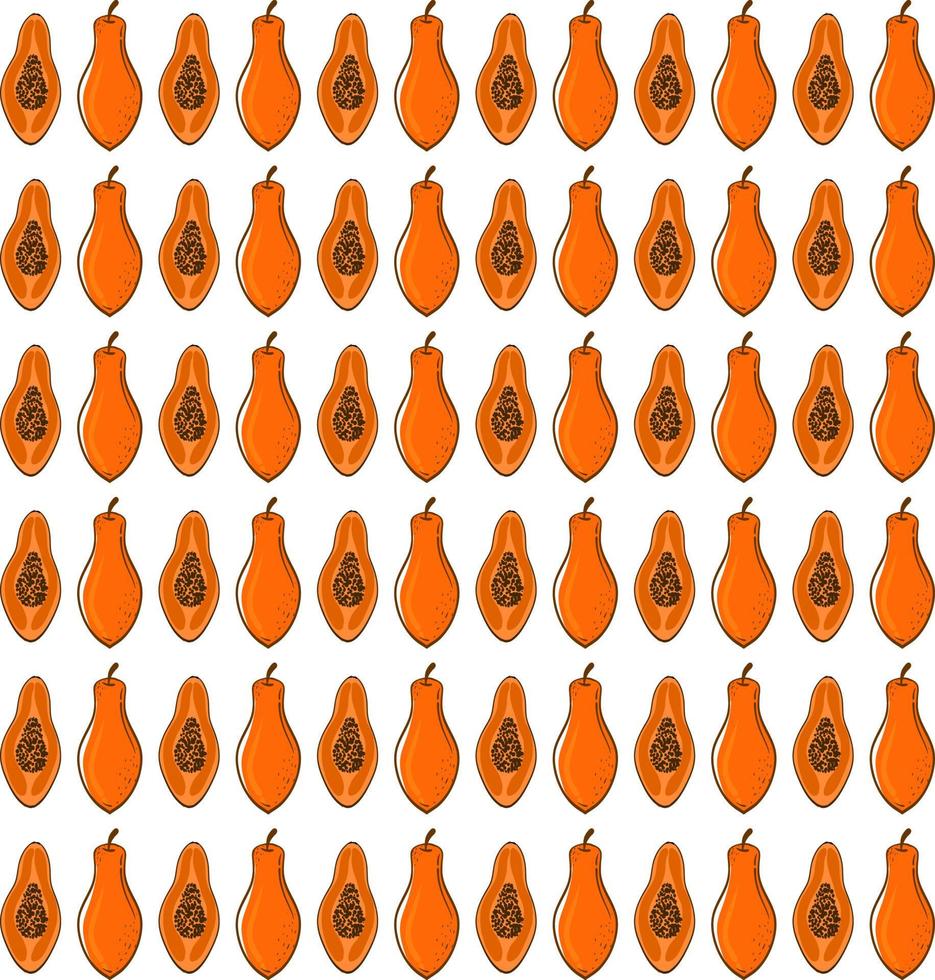 Papaya wallpaper, illustration, vector on white background