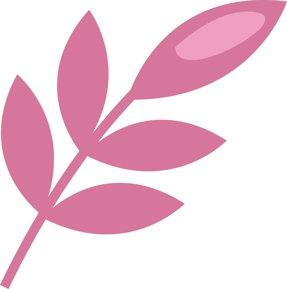 Pink leaf, illustration, vector, on a white background. vector