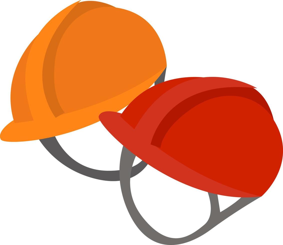 Construction helmet, illustration, vector on white background.