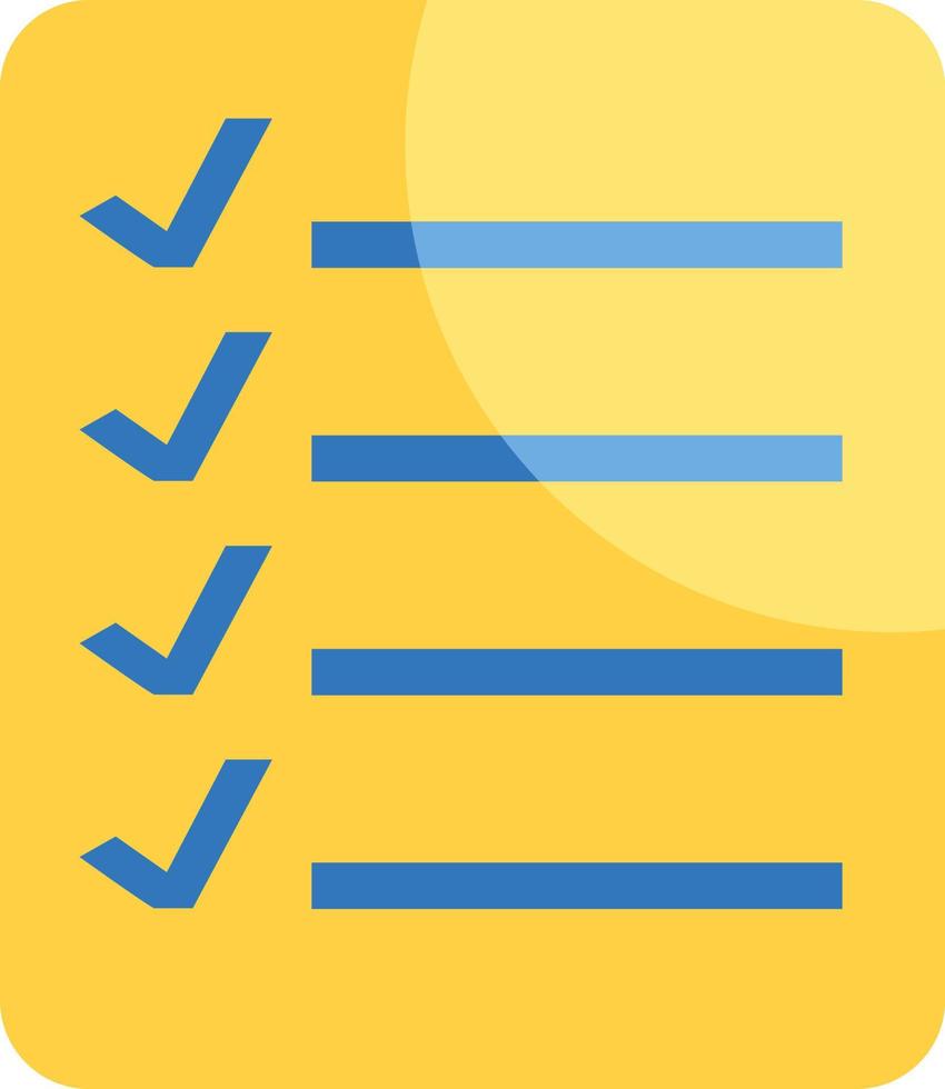 Library list, illustration, vector on a white background.