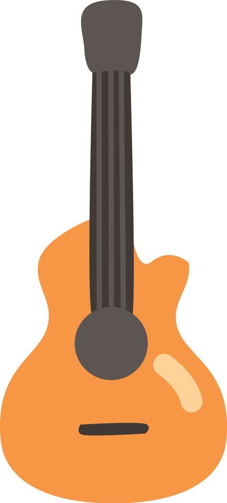 guitarra acústica, ilustración, vector, sobre un fondo blanco. vector