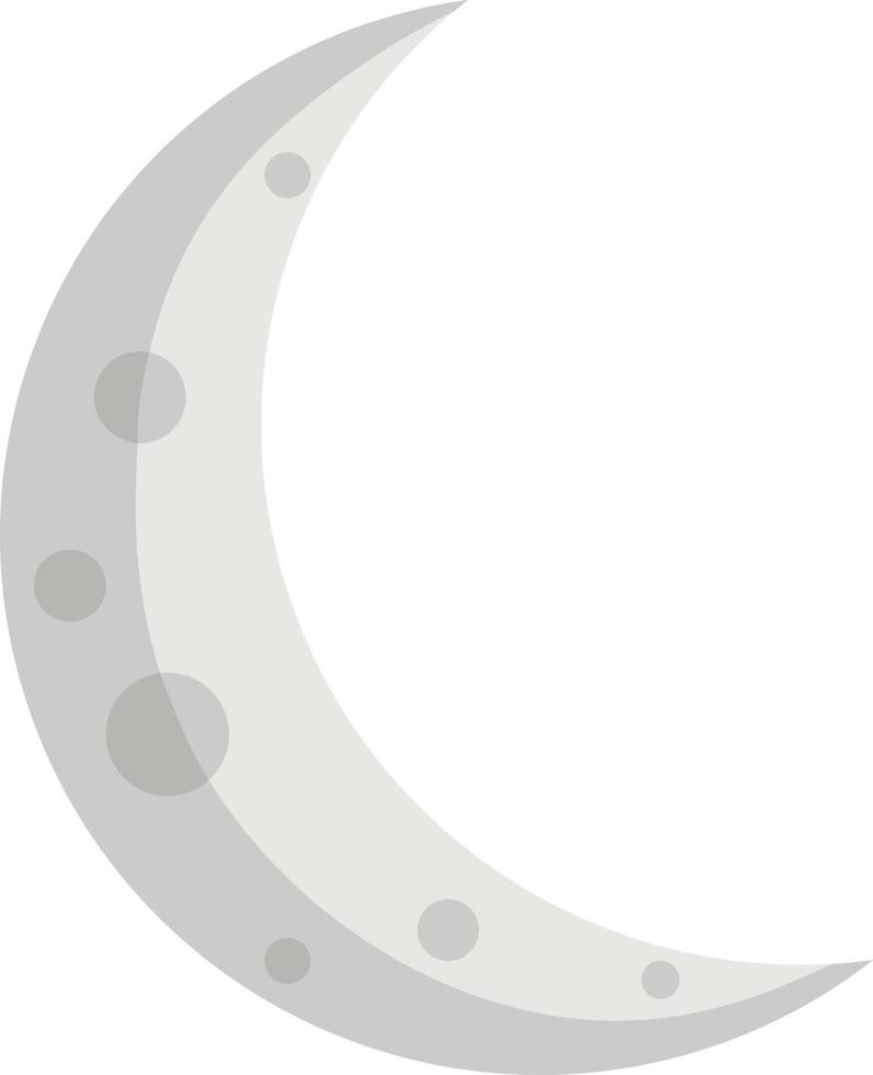 Moon on sky, illustration, vector on white background.