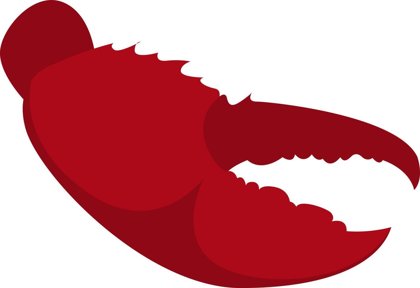 Lobster claw, illustration, vector on white background.