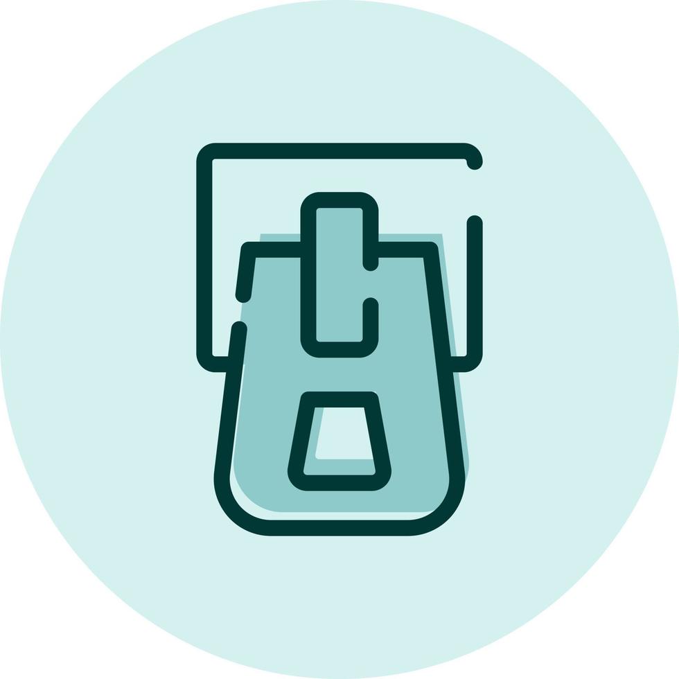 Textile zipper, illustration, vector on a white background.