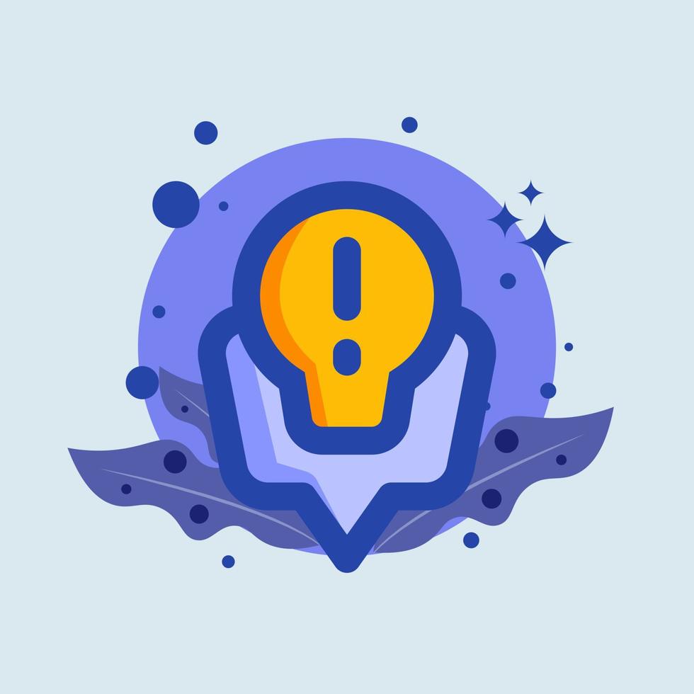 Tips flat illustration. Solution signs vector illustration.