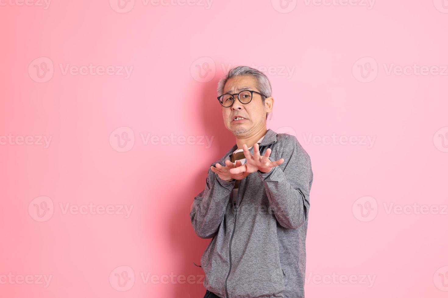 Asian Man on Pink photo