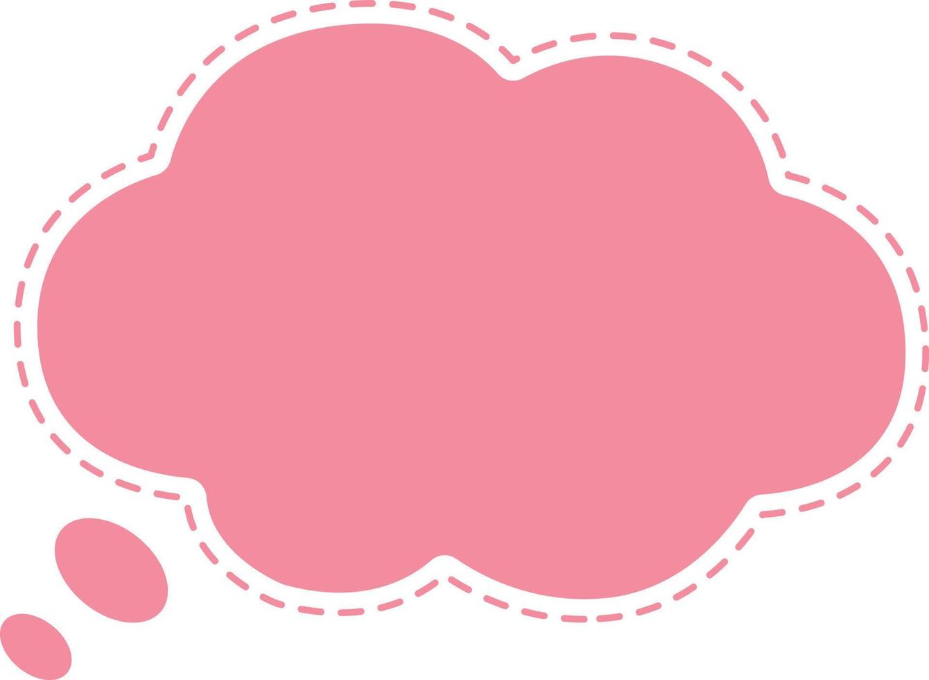 Cute speech bubble, pastel color vector