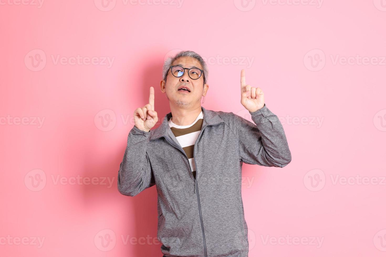 Asian Man on Pink photo