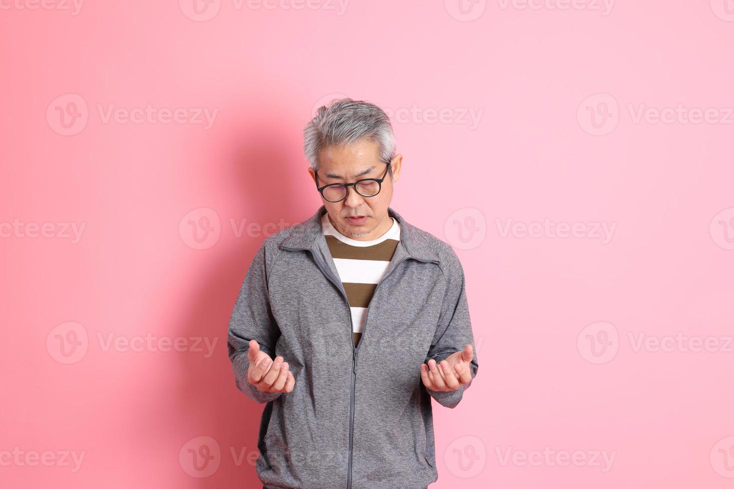 Asian Man on Pink photo