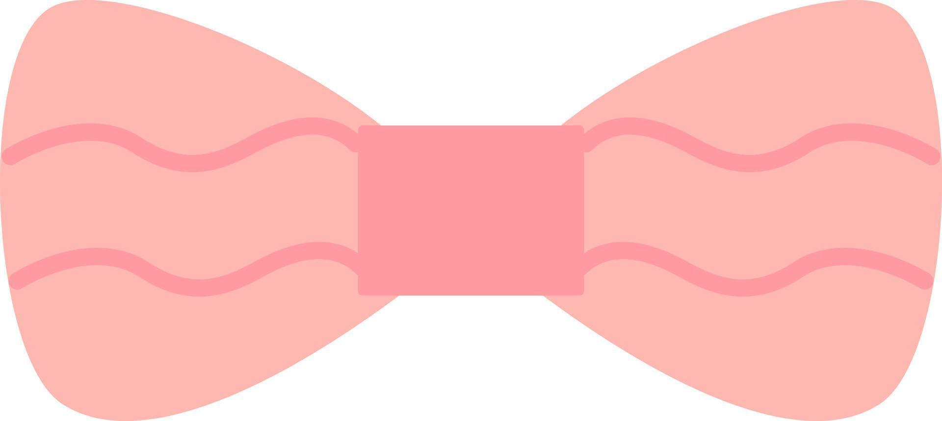 Simple pink bow, illustration, vector, on a white background. vector