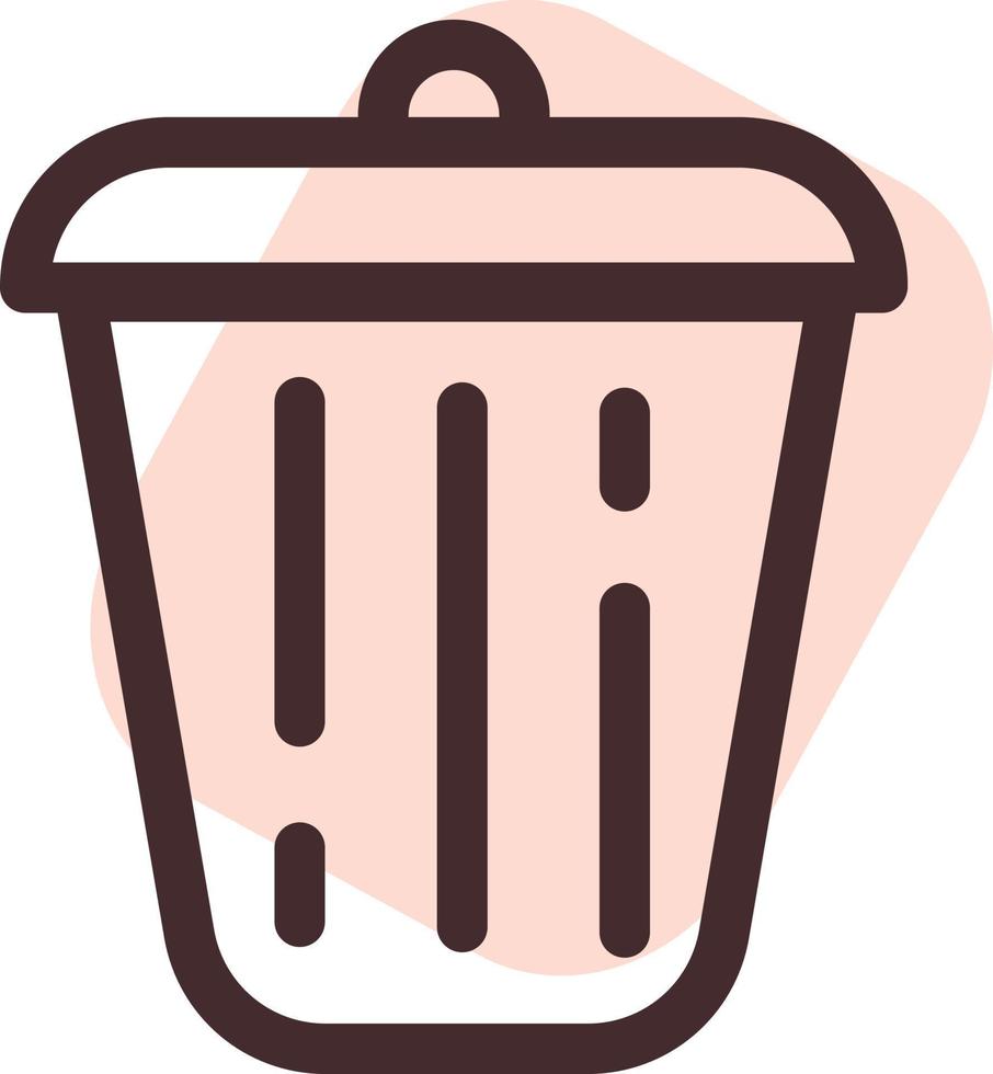 Trash bin, illustration, vector, on a white background. vector
