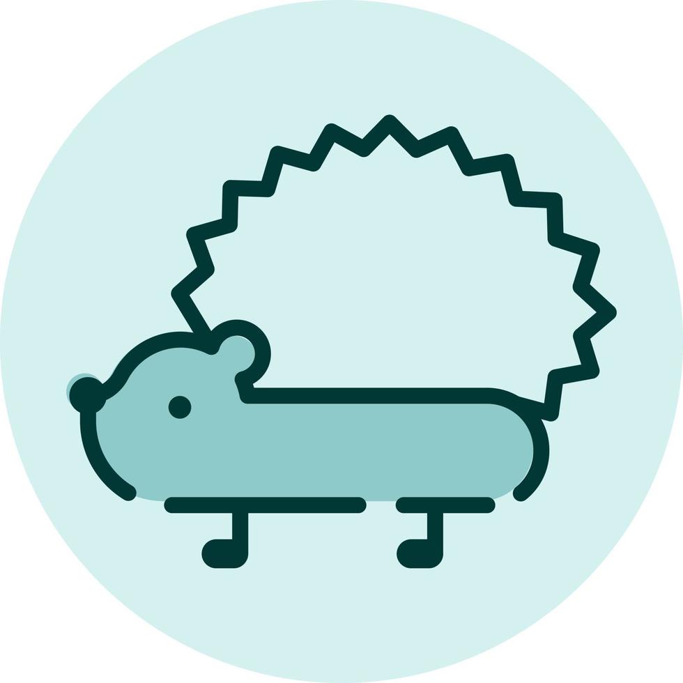 Pet hedgehog, illustration, vector on a white background.