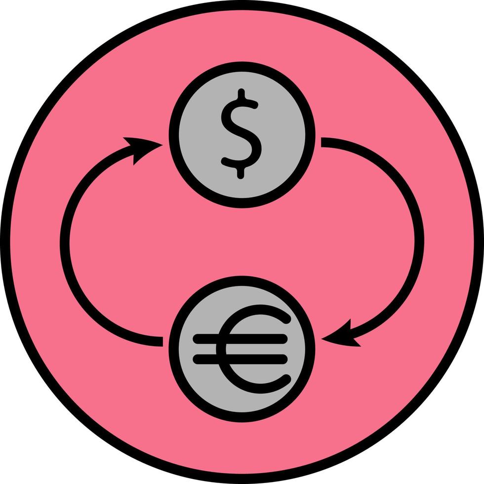 Shopping money exchange, illustration, vector on a white background.