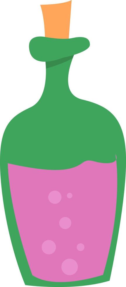 Poison drink, illustration, vector on white background.