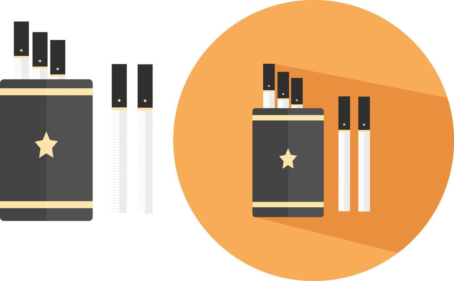 Cigaretts packet ,illustration, vector on white background.