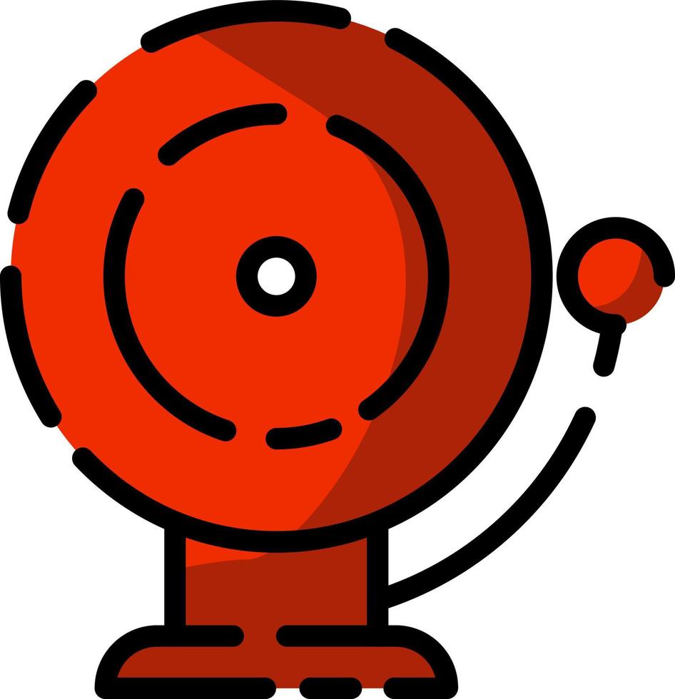 Firefighter alarm, illustration, vector on a white background.