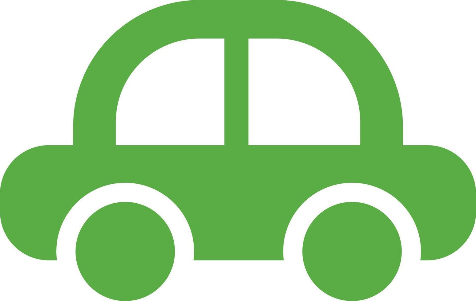 Green car, illustration, on a white background. vector