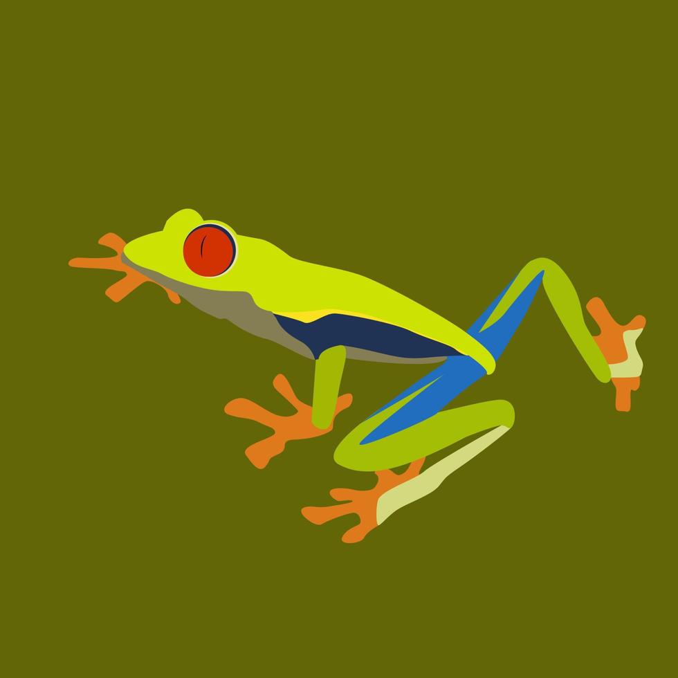 Crazy frog, illustration, vector on white background.