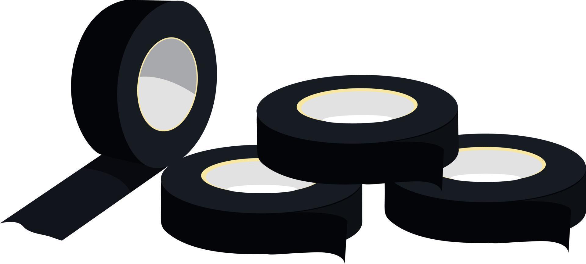 Black tape, illustration, vector on white background