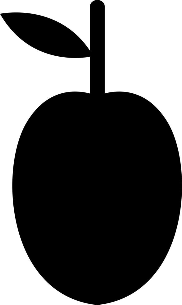 Black apricot, illustration, vector on white background.