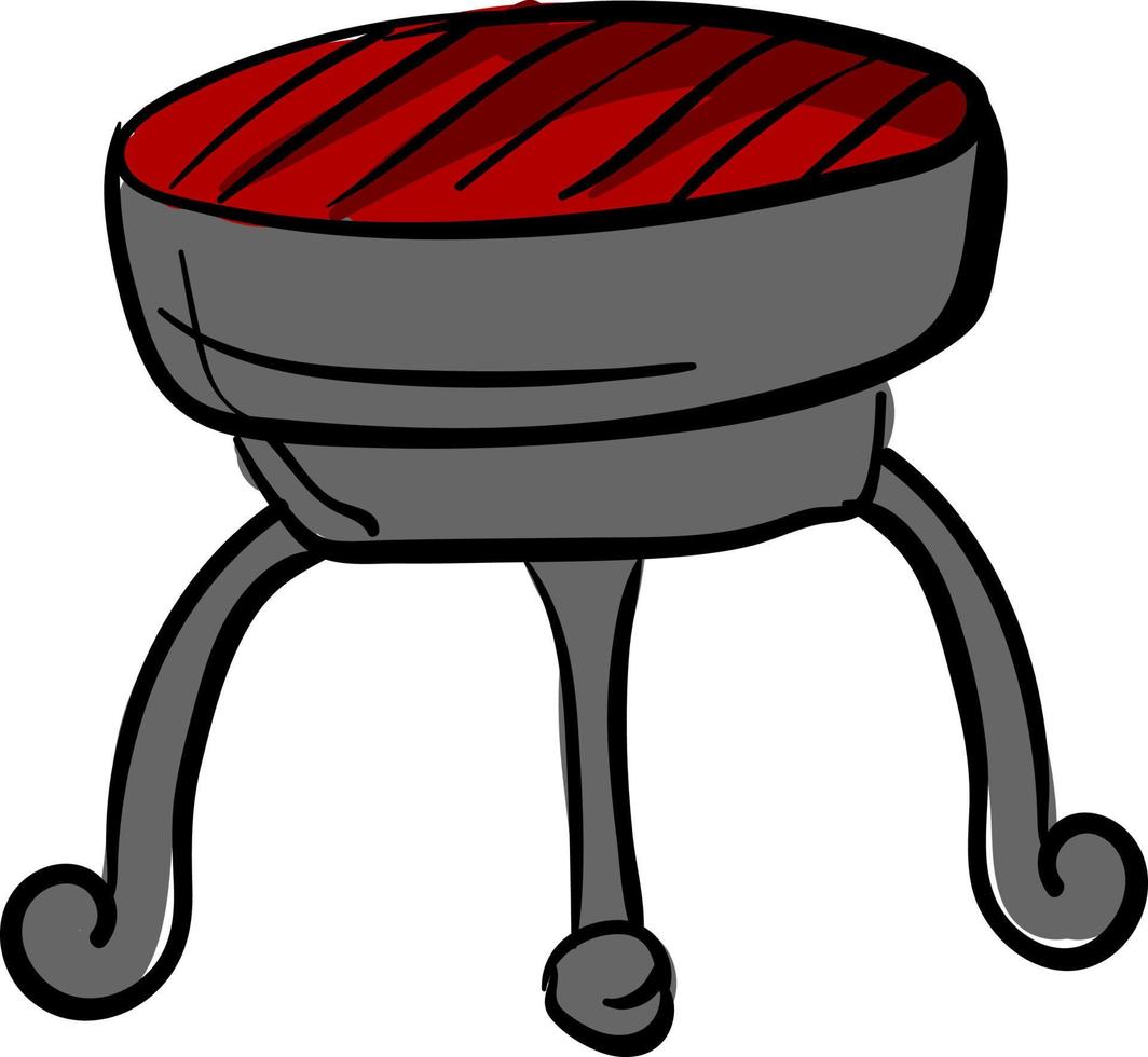 Interesting brazier, illustration, vector on white background.