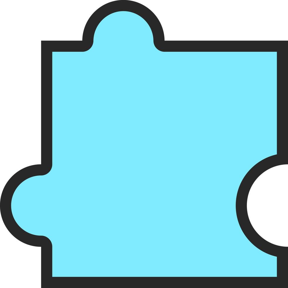 Blue cryptic puzzle pice, illustration, on a white background. vector