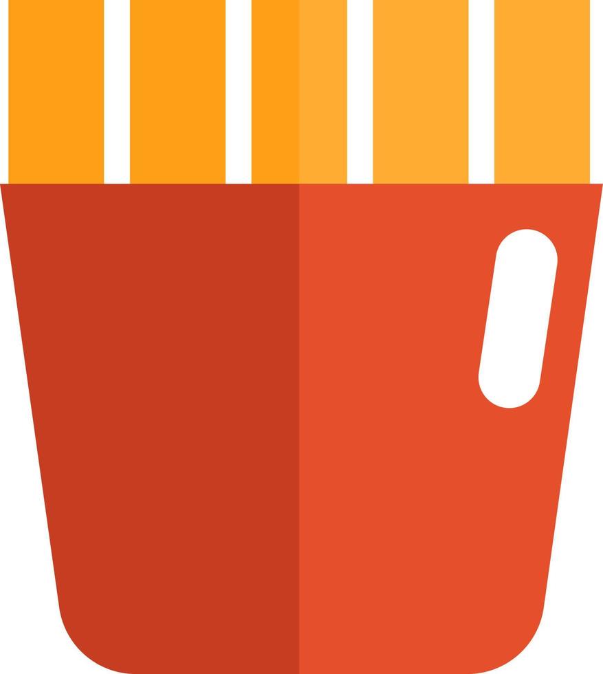 Fast food fries, illustration, vector, on a white background. vector