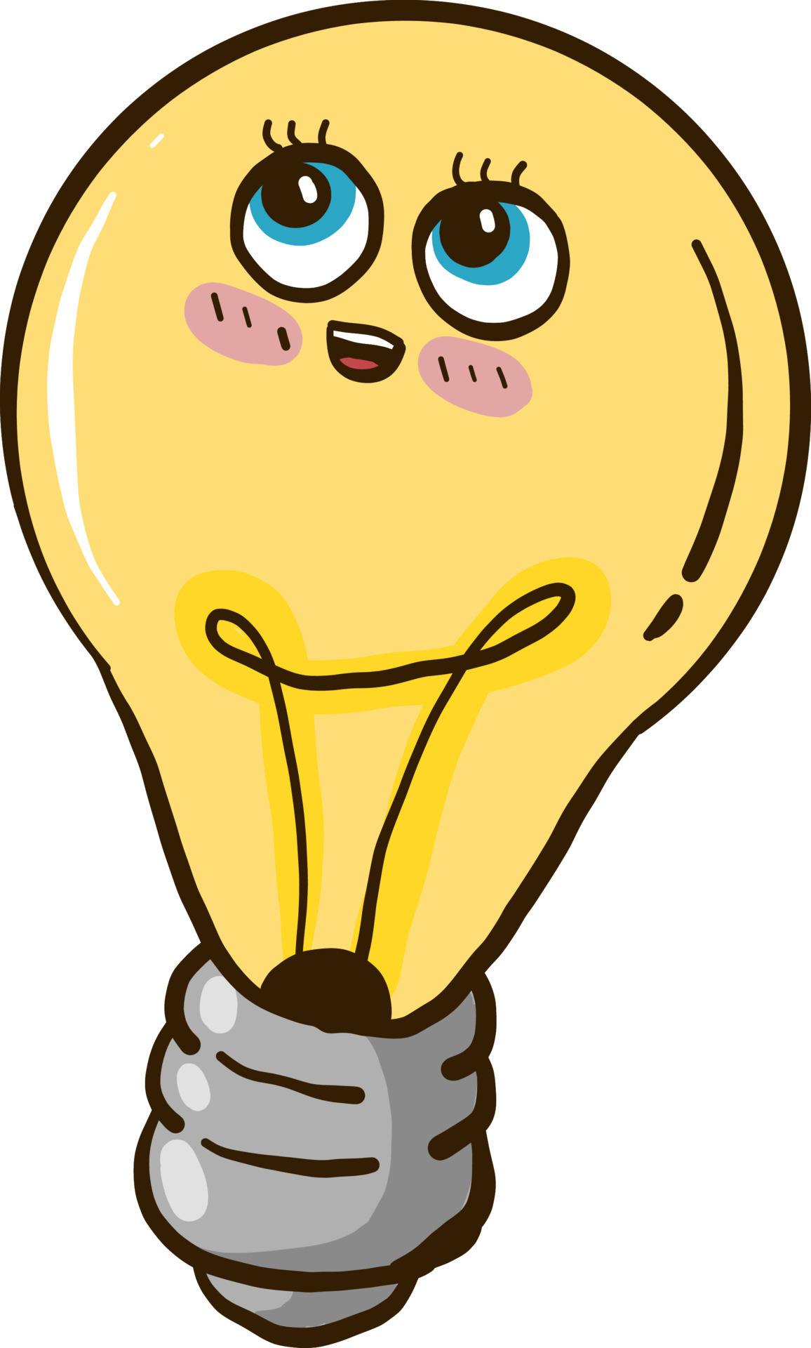 Happy light bulb ,illustration,vector on white background 13591897