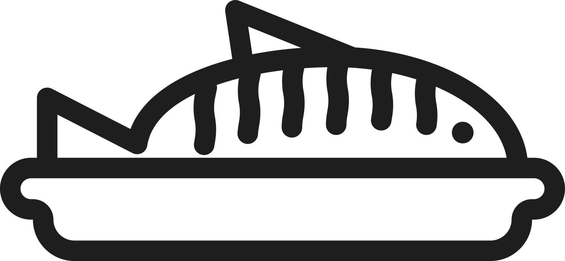Restaurant fish, illustration, vector on a white background.