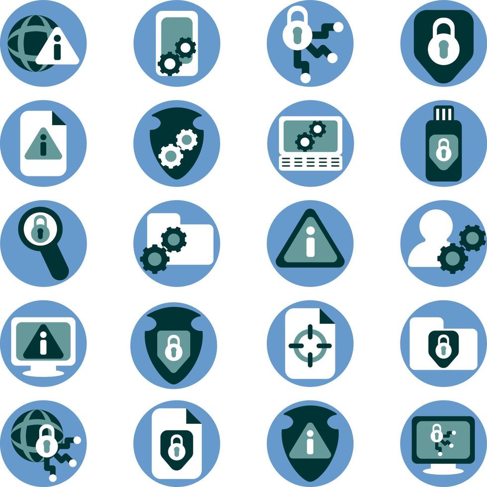 Online security, illustration, vector on a white background.