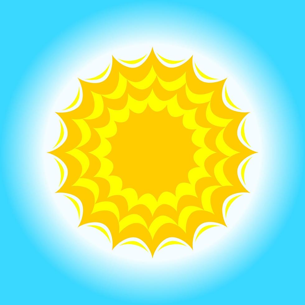 Sun icon. Sun vector illustration. Sun logo. Sun simple sign.