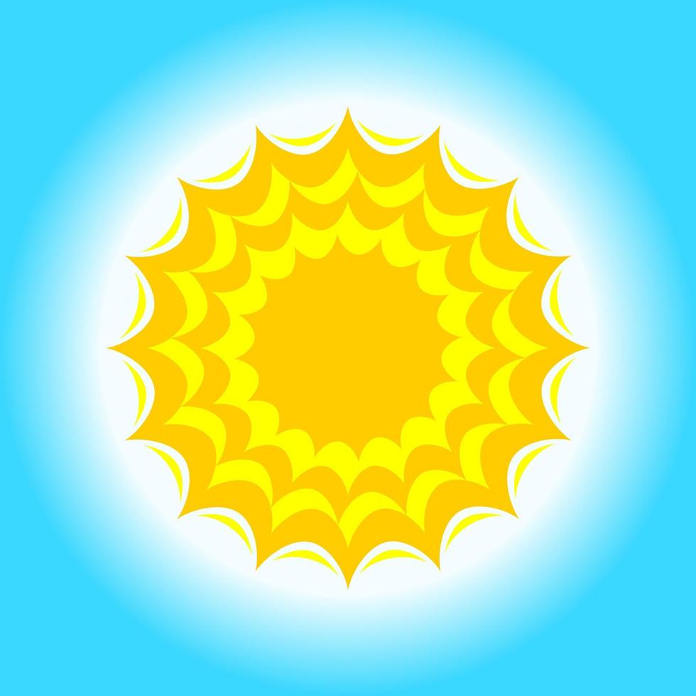 icono del sol. Ilustración de vector de sol. logotipo del sol. signo simple del sol.