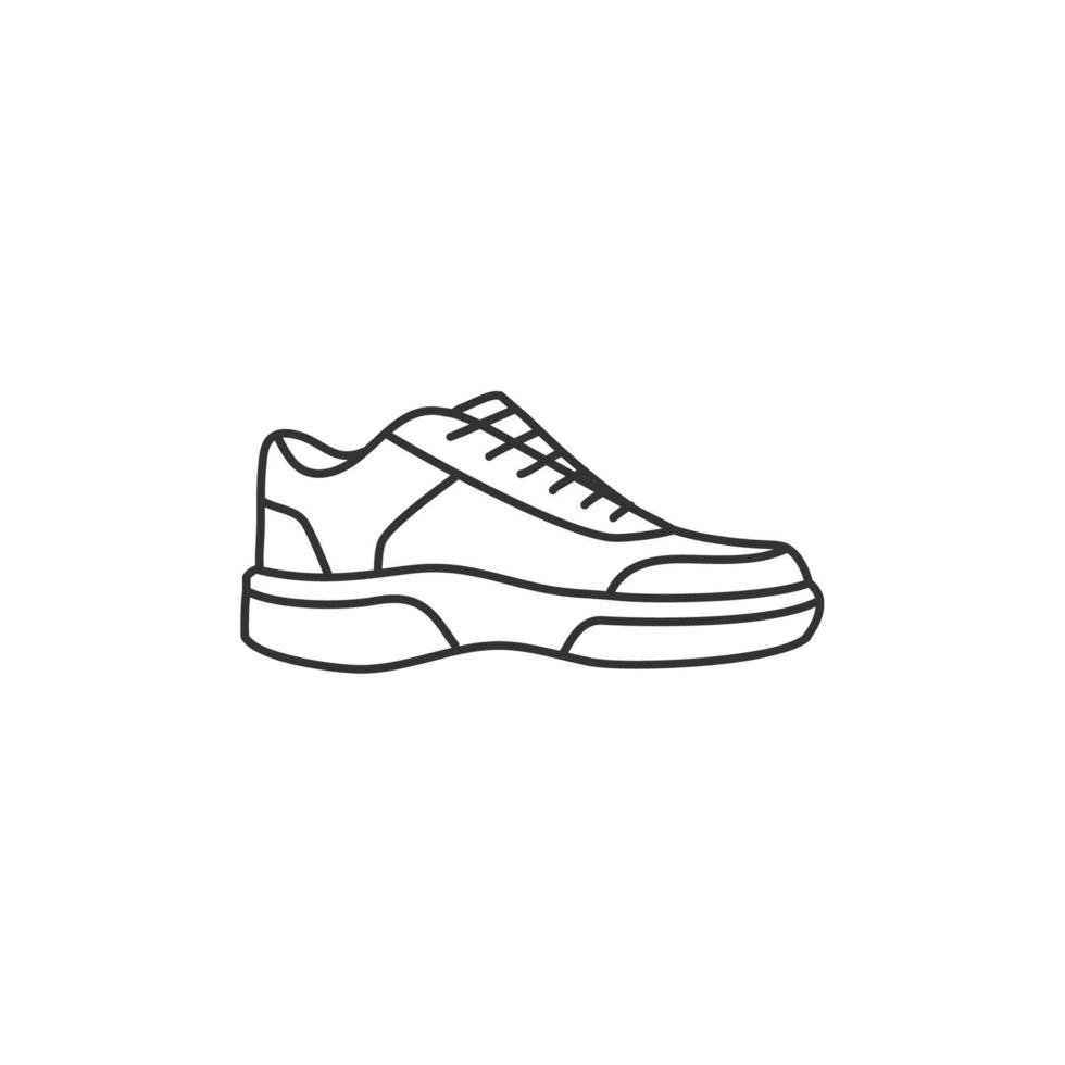 icono de zapatillas. icono de zapato. Ilustración de vector de zapato. icono de zapatillas de deporte signo simple.