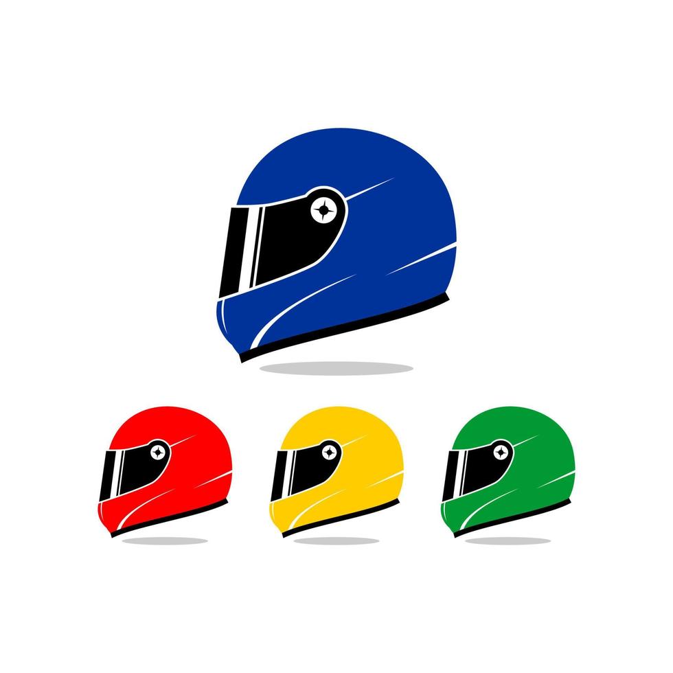 icono de timón. ilustración de vector de casco de motocicleta. logotipo del casco. signo simple de casco.