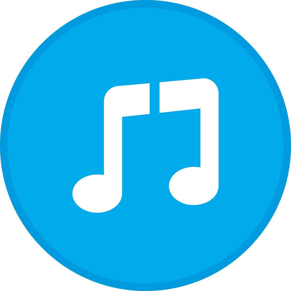 White music note, illustration, vector on a white background.