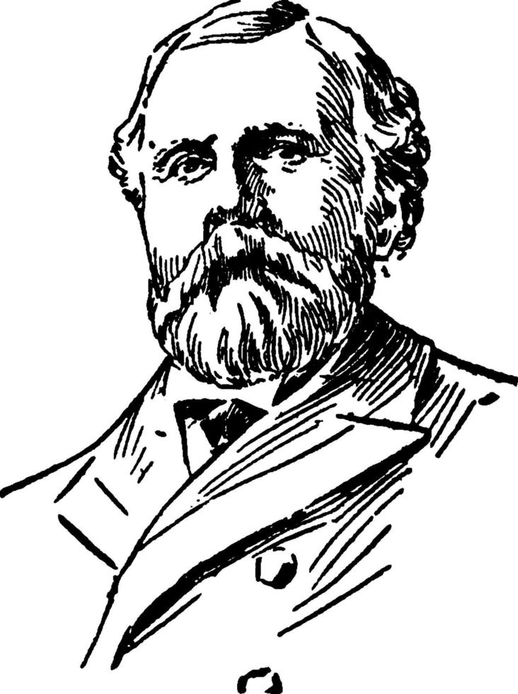 Lyman J. Gage, vintage illustration vector