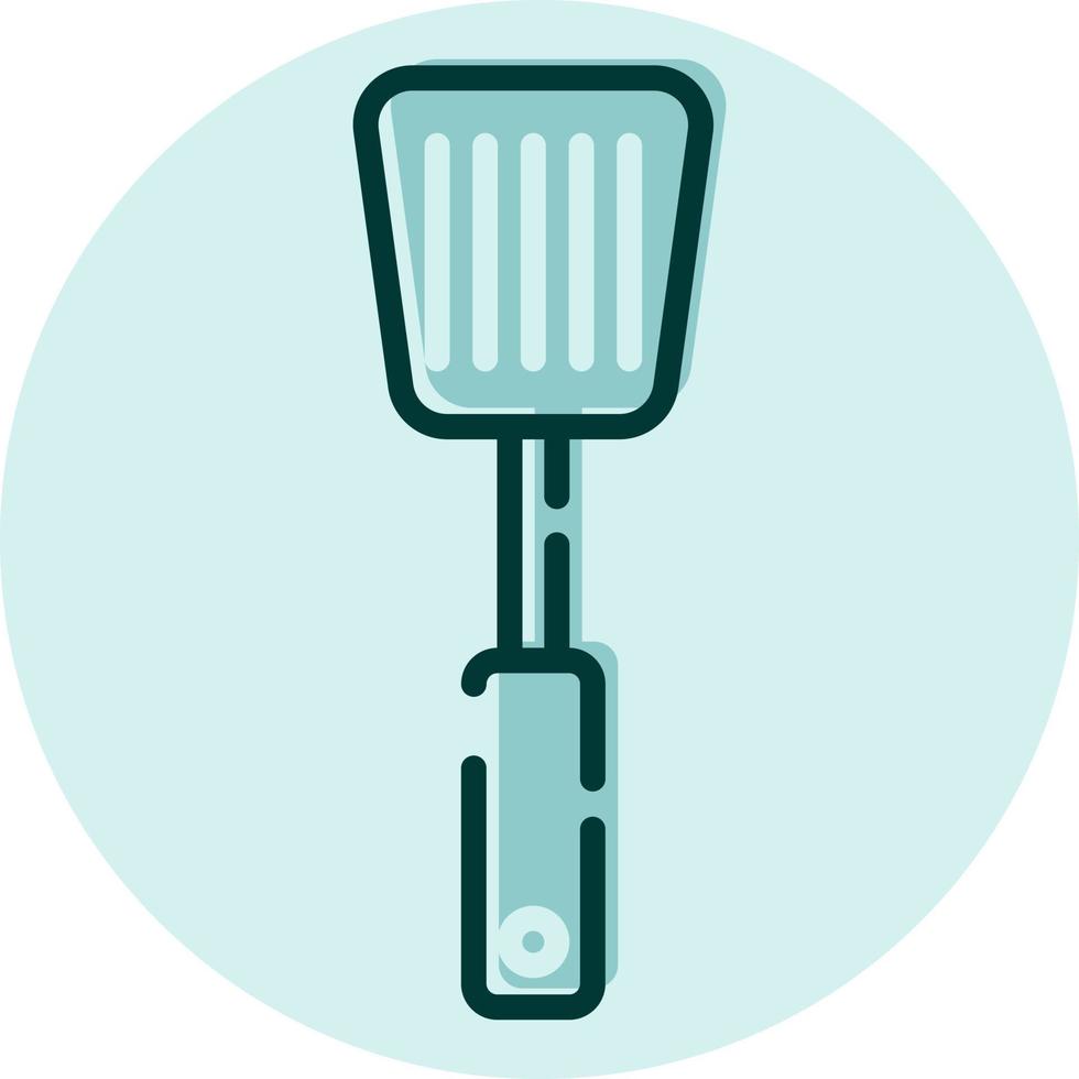 Kitchen spatula, illustration, vector on a white background.