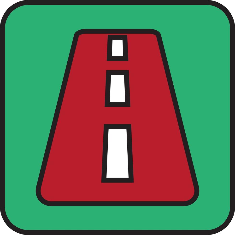 Red road, illustration, vector on a white background.