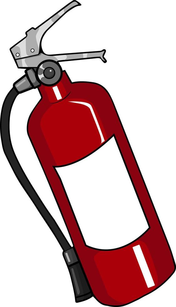 A fire extinguisher, illustration, vector on white background.