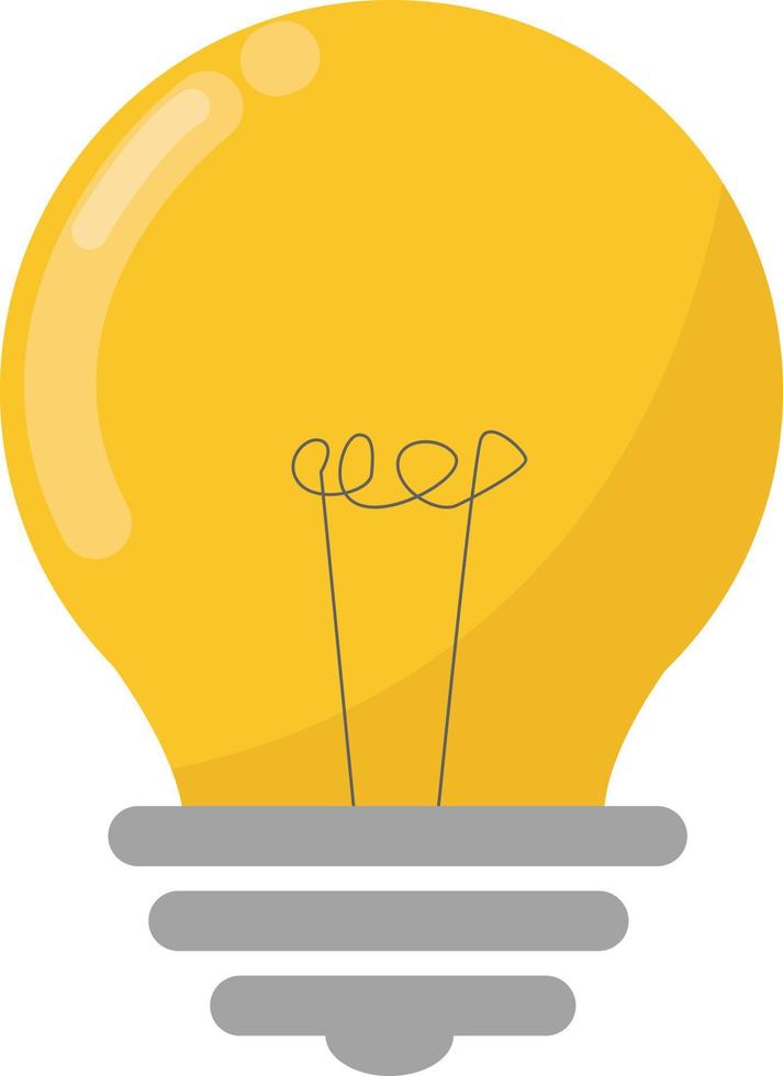 Lighting bulb, illustration, vector on white background.